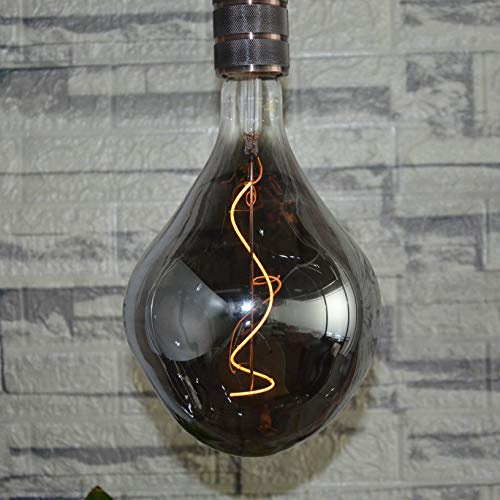 SD LUX A165 Oversize Edison LED Glühbirne 5W E27 250lm Equi25W 2200K 1Stück | Dimmbare große Vintage riesig dekorativ CRI>90 ideal für Esszimmer Wohnzimmer Schlafzimmer und Pendelleuchten
