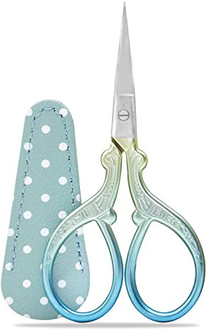 Forbici Ricamo Forbici Da Ricamo Piccole In Acciaio Inossidabile Per Cucire Filettatura Cucito Artigianato Rifinitura 1 Pezzi Con Copertura Per Forbici In Finta Pelle