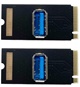 Thsion - Adattatore da Mining Card NGFF M.2 a USB PCIE Riser Mining Card, adattatore per cavo di alimentazione molex per BTC Mining (Black2)