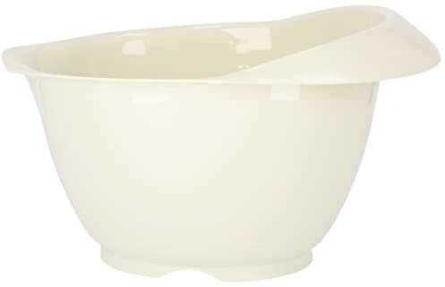 KOTARBAU® Cuenco para mezlar 4l, Bol con pico vertedor, Ensaladera, Bol ensalada, Bol de plástico, Bol grande, Cuenco de plástico, Cuenco redondo, Bol blanco, cuenco para amasar