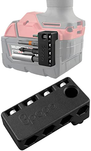 Magnetic 1/4-Inch Hex Bits Holders Fit for Milwaukee 18V Impacts Drivers,DIY Magnet Drill Bit Tool Holster Pick Up Sleeve Organizer, Hex Screw Bit Storage on side of Power Drill