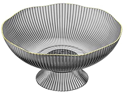 MagiDeal Pedestal Fruit Bowl Dessert Display Stand,Snacks Fruit Basket Bowl for Dining Room Kitchen Home Countertop Decor,StyleA-Gray