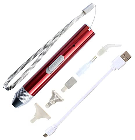DIY Diamant Malerei Stift mit Licht Zubehör und Werkzeuge,USB Wiederaufladbar Beleuchtung Bohrstift 5D Diamond Painting Punkt Pen Art Applikator Stickerei,Gem Art Stift Juwel Wachs Picker Zubehör Nail