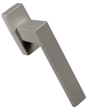 Gedotec, accessorio per porta in alluminio - maniglia per finestra nichel con rosetta ovale | 1 pezzo, maniglia scorrevole senza cilindro di chiusura | PUSH 1317 | accessorio per finestre con