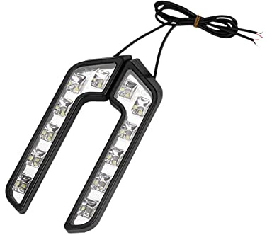 Nebelscheinwerfer 2Pcs Autofahrlampe L Form Nebel 12V DRL Tagfahrlicht Kit Auto Weiß Nebelscheinwerfer