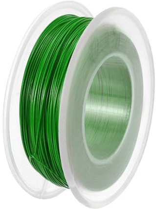 PATIKIL Cable de Acero Inoxidable Recubierto de 328 Pies para Colgar Cuadros Marcos de Fotos Espejos Tendedero Barandilla - Verde 0.015 Dia. Carga de 8.8Lb