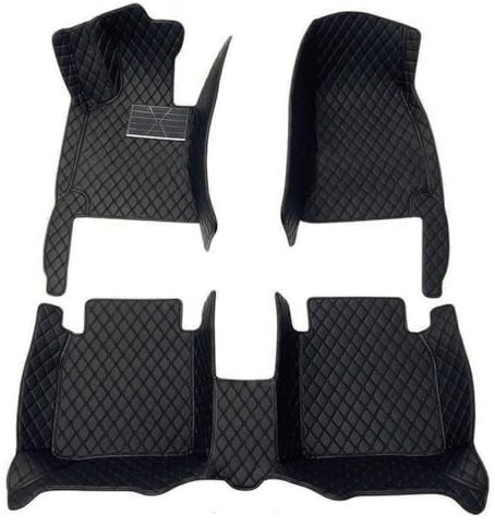 ZFTAP Fußmatte Auto für Volkswagen VW Tiguan 2. Gen/Tiguan Allspace 2016-2023,Allwetter Autoteppich All-Inclusive-Stil Automatte Wasserdicht Autofussmatte,A/Black