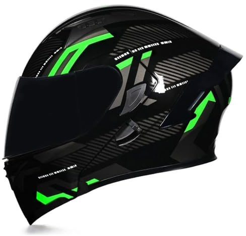 Woljay Full Face Flip Up Motorcycle Modular Helmet Integrated Motorbike Dual Visor for Adults Men Women Moped Street Racing DOT Approved