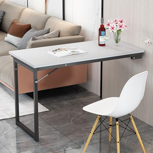 uofgcru Schwebender Schreibtisch Für Die Wand,wandtisch Klappbar Küche,Wand Klapptisch,klappbarer Wandtisch, Klappbarer Wandtisch Für Wäsche,Zimmer, Arbeitszimmer-120×60×75cm