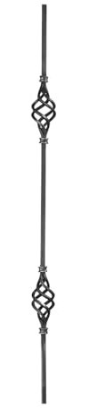 shivler Zaunelemente Gartentor Metallzaun Zäune Zaundekoration Zaunpfosten Balkonverkleidung Set Verschiedene Muster (950mm - 05.124.04/10 Stück)