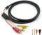 WEISENLINZ Câble HDMI vers AV HDMI vers 3RCA rouge, jaune et blanc - Câble différentiel de 1,5 m - Convertisseur pour HDTV DVD 1080p, la plupart des adaptateurs de projecteur LCD (noir classique)