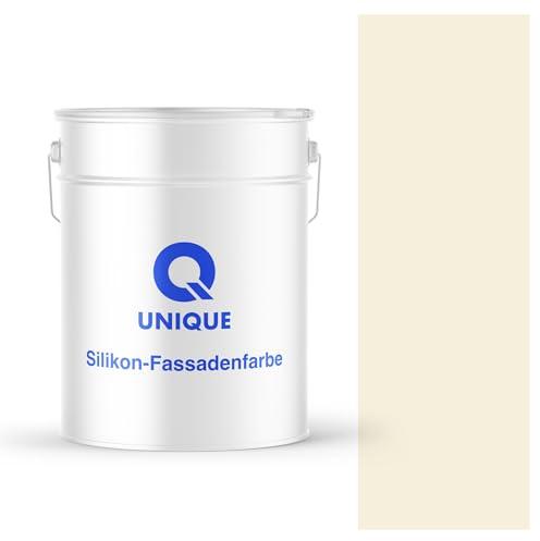 Q UNIQUE Fassadenfarbe Graphitgrau 7016 10L – Silikonharz-Außenfarbe, Wetterfest, Selbstreinigend, Hohe Deckkraft, UV-Beständig, Für WDVS, Beton & Mineralische Untergründe
