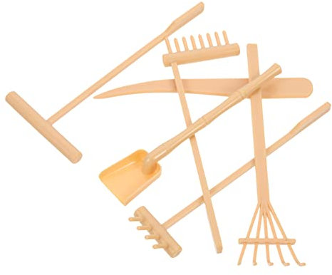 Toyvian 6pcs Plastic Sand Table Rakes Zen Garden Accessories Set for Meditation Sand Tray Crafting Tools Yellow