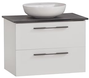 Schildmeyer Maxim 701862 Vasque ronde à poser, Blanc mat/aspect marbre
