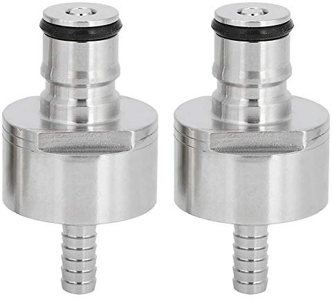 Yomiyuyr Carbonation Cap, Edelstahl -Barbkappe, kugelförmige Schlosstyp mit 5/16 -Zoll -Barb -Anschluss, für PET -Flaschen und Homebrew Kegging -Gebrauch, 2pcs