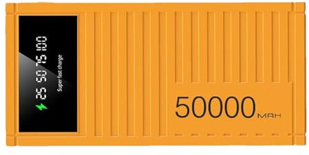 XXL PowerBank 50000 MAH -Ultra -Fast 66W Caricamento, Caricatore USB -c PD | Ricarica Energia Con Un Display Digitale Per Tour Escursionistici, Flusso Di Emergenza E Viaggi In Tutto Il Mondo