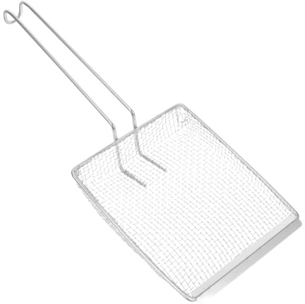 DIYEAH Stainless Steel Strainer Spoon Frying Chicken Scrap Colander Metal French Fry Scoop Fine Mesh for Kitchen