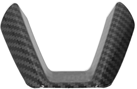 Sunydog Adesivo per Rivestimento del Volante dello Stile di Stile Interno, qualità Premium, Resistente (Nero lucido in fibra di carbonio)