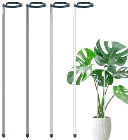 Apuestas de Plantas Cubiertas: Soporte telescópico de treada de Plantas, 4 Piezas Accesorios para jardinería al Aire Libre Resistentes al Clima para Flores Monstera Vine Rose en macetas Marigoldas
