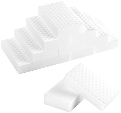 Flintronic 20 Pezzi Spugna Magica per la Pulizia, Spugne Abrasive Bianche Pulizia 3X Più Forte per uso Generale, Tamponi in Schiuma per la Pulizia Cucina, Bagno e Scarpe,10x6x2cm