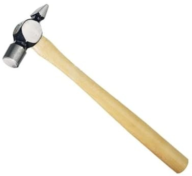 BeeSavvy Cross Pien Hammer, DIY Enthusiasts, Ergonomic Wooden Handle, Long-Lasting Performance, Compact Design, Metalwork, Riveting, Striking Punches, Comfortable Grip