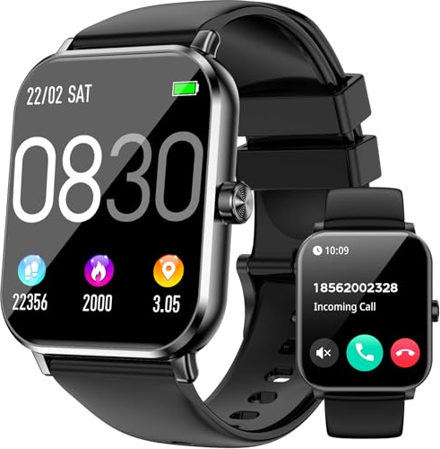 Smart Watch per uomo e donna, touch screen HD da 1,8, chiamate Bluetooth, resistenza all'acqua fino a 5 ATM, oltre 130 modalità sportive, monitoraggio salute, fitness e sonno, timer, contapassi