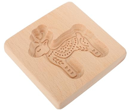 DIYEAH Moule à Biscuits en Bois Forme Cerf Moule de Cuisson Antiadhésif Outil de Pâtisserie pour Biscuits et Fondant Adapté pour Activités Parent-Garçon et Filles Décoration