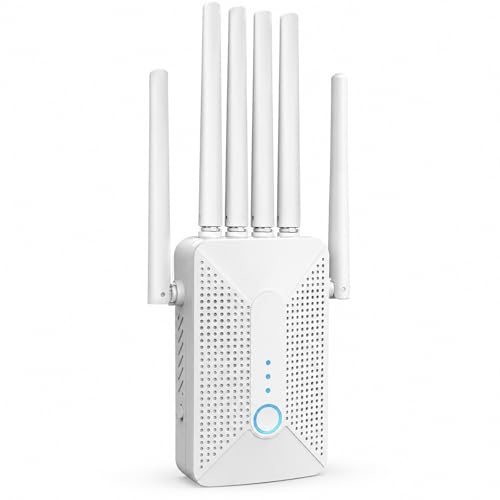 Repetidor WiFi, Amplificador de Señal WiFi y Extensor de Cobertura con WPS para Casa, Instalación en Segundos, Compatible con Routers WiFi, Señal Fuerte y Sin Cortes