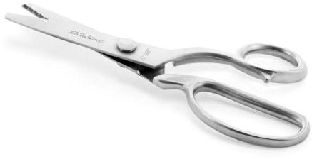 Basteline forbici a zig-zag, per stoffa e bricolage, antiruggine, con custodia