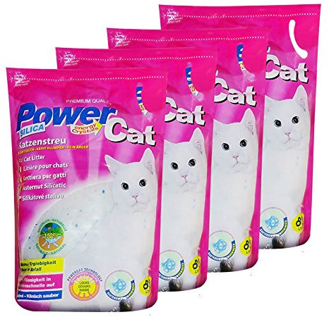 PowerCat 8 l - 4 x 8 l = 32 L PowerCat Magic Silicat Katzenstreu