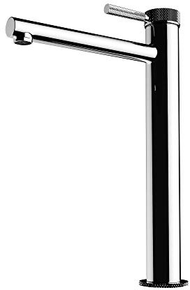Mai & Mai Wasserhahn Bad Waschtischarmatur Silber 30,5 cm hoch | Einhebelmischer Badarmatur, Waschbeckenarmatur aus Messing, DIN Anschlüsse, WAO-7601