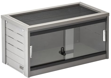 New Age Pet ECOFLEX Small 24 Reptile Habitat Enclosure, Glass Front Terrarium for Snakes, Lizards & Tortoises, in Maple or Grey, Easy to Clean, Front Access Design