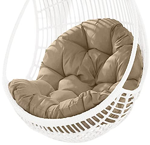 FLBT Outdoor-Gartenstuhl großes Kissen, Rattan-Schaukelstuhl-Kissen, Dickes Stuhlkissen für Ei-Hängesessel, Schaukelsessel, Korbschaukel, für Garten, Terrasse, drinnen, Kissenbezug Remo