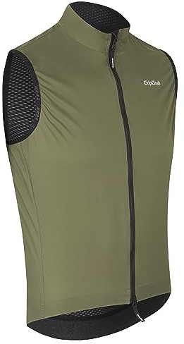 GripGrab PACR - Gilet antivento leggero da ciclismo, da uomo, per mountain bike, con incisione e cerniera a 2 vie