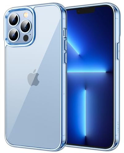 JETech Hülle für iPhone 13 Pro, Anti-Vergilbung, Sierrablau | Stoßschutz, Kratzfeste Harte PC-Rückseite, Robuster Transparenter TPU-Rahmen