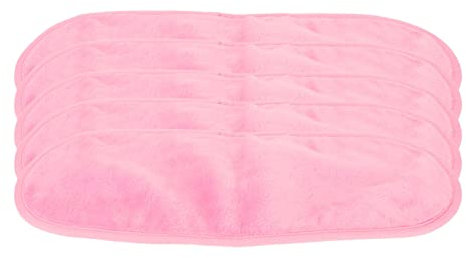 Tampons Démaquillants En Microfibre, 5 Pièces, Tissu Polaire Corail Doux, Tampons De Lavage du Visage Réutilisables Pour Salon De Beauté à Domicile