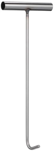 Gatuida Stainless Steel Manhole Cover Hook T Shape for Lifting and Pulling Goods with Rust Proof and Sturdy Design Suitable for Manhole Covers and Roll-up Doors