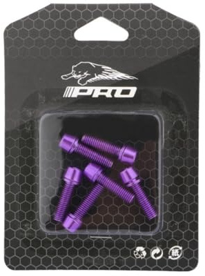 YYunying Bike Stem Bolts, Purple, 6PCS M5x18mm, Stainless Steel | With Washer, For BMX MTB Road Bikes