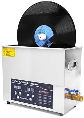 4.5L Digital Ultrasonic Cleaner, 180W Large Capacity Stainless Steel Commercial Ultrasonic Cleaner with 0-80°C Heater and 1-30 Minute Digital Timer, for Retainer Glasses Auto Tool Machine Part