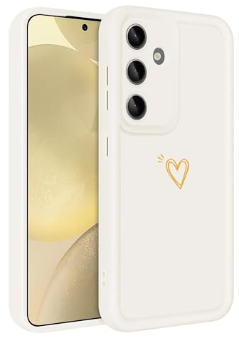 ChoosEU Hülle für Samsung Galaxy A34 5G Dünn Silikon Handyhülle mit Liebesherz Love Muster Motiv für Mädchen Frauen Jungen Stoßfeste Kratzfeste Weich Case Griffige Schutzhülle für Galaxy A34 5G - Weiß