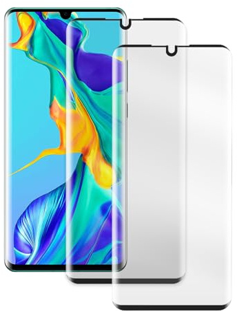 AYWLPP [2 Stück] Schutzfolie für Huawei P30 Pro, Panzer Schutz Glas, 3D Vollständige Displayschutz Blasenfreie Folie,Fingerabdruck Displayschutzfolie, Sensitive Touch, HD