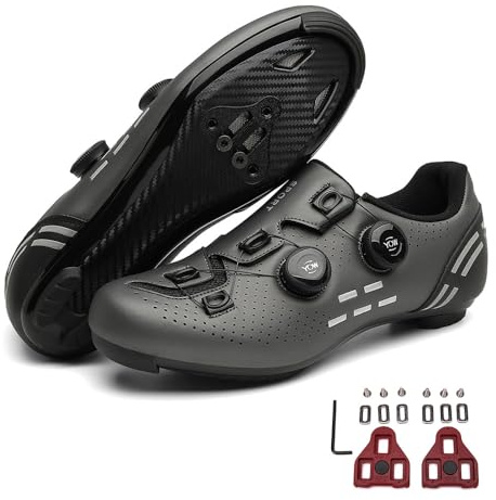Mateju Fahrradschuhe Herren Damen Rennradschuhe Kompatibel mit Look SPD-SL Delta Lock Pedal Reitschuhe,Draussen Atmungsaktive Radschuhe Leichte Schuhe Rennrad Schuhe
