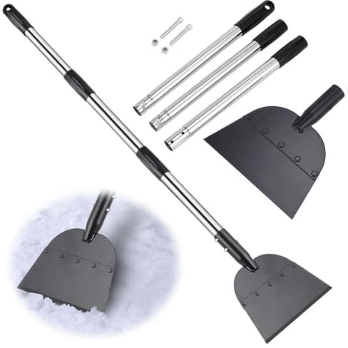 ToKinCen 54 inch Snow Ice Chopper for Walkway,Snow Shovel, Ice Scraper, Flat Shovel, Ice Removal Tool for Road, Outdoor Garden Cleaning Shovel, Driveway Weeding Tool