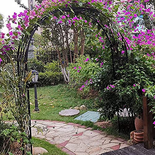 Extra breiter Gartenbogen für Hochzeitskletterpflanzen, verzinkt, wetterfest, Spalier, Rosenlaube mit robustem Rankgitter, ideal für Rosenbögen, Grün (180 x 230 cm)