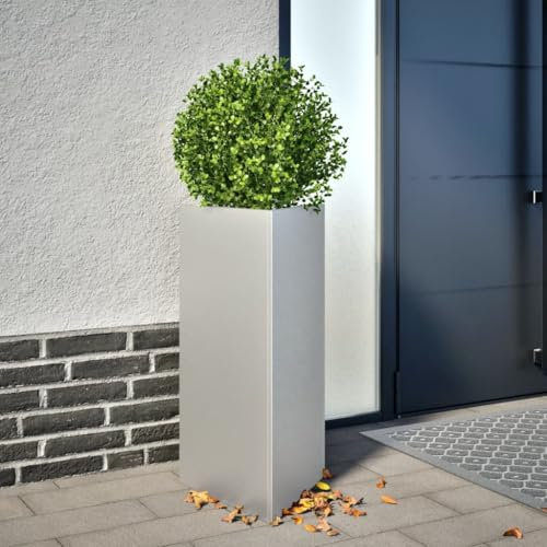 LAPOOH Pflanzkübel Dreieckig 40x34,5x70 cm Verzinkter Stahl, Blumentopf Gross, Blumenkasten Balkon, übertopf, Pflanzkasten, Flowerpot, Kräuterbeet Für Die Küche, Vertikalbeet - 851167