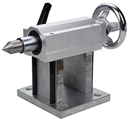 QQXUAN Tornio per Legno Manuale contropunta Altezza Centrale 92 mm per Router A 4° ASSE Macchina per Incisione CNC