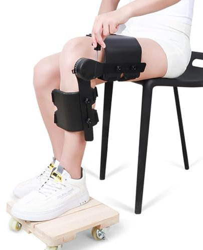 SXTYFBB Knieorthese, Rehabilitationstrainer für die unteren Gliedmaßen, Knie-Wegfahrsperre, Beinstrecker mit Übungsbrett mit Seilzug, 0-130° Beuge-/Streckwinkel