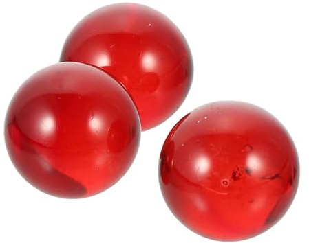 Gatuida 3 Stück Rote Glaskugeln aus Glas Vielseitige Fotografieball Dekoration und Kunstvolle Tischdekorationen für Heimdekoration