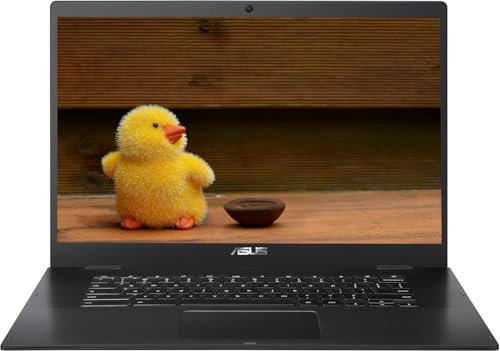 ASUS Chromebook IPS FHD de 15.6 pulgadas, procesador Intel Celeron de hasta 2.39 GHz, 4 GB de RAM, 64 GB de almacenamiento, WiFi súper rápido, Chrome OS, negro pastel, renovado