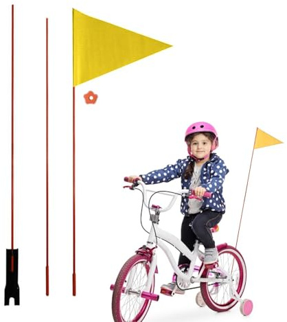 Fahrradfahne Wimpel, Sicherheitsflagge Fahrrad, Fahrrad Wimpel, Sicherheitsfahne Für Fahrradstangen, Sicherheitswimpel, Höhenverstellbare, Langlebige Polyester-Fahrradflagge, Sicherheitsflagge